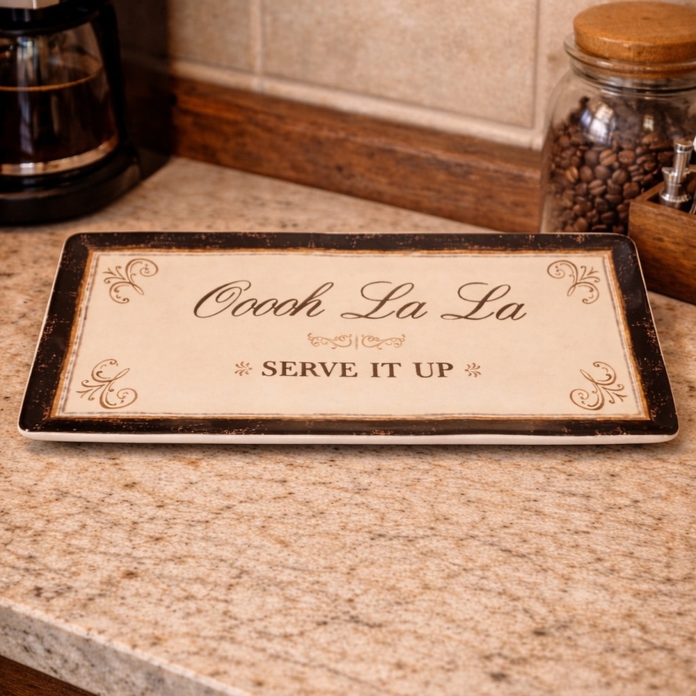 ☕️ Oooh La La “Serve It Up” Platter – DEMDACO Indulge! Collect✨
